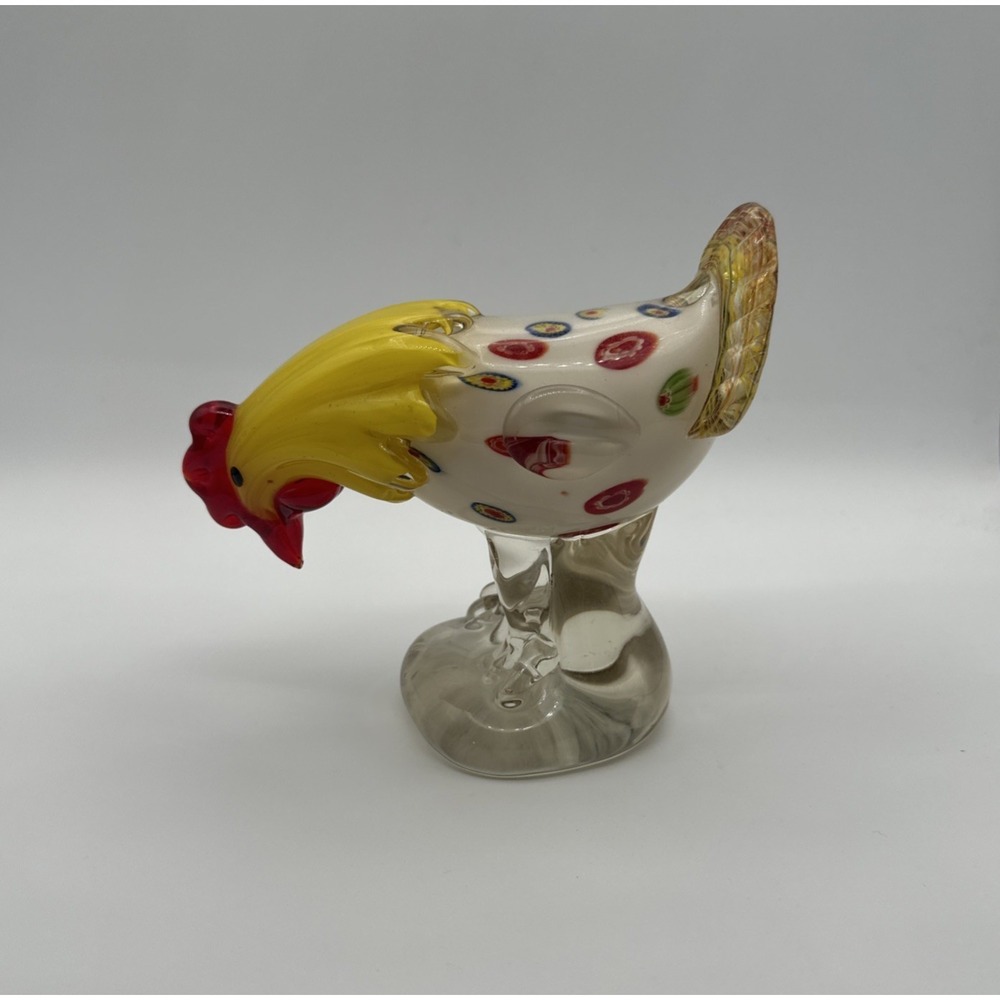 Lenox Morning Mingle Vibrant Hand Blown Art Glass Rooster 5.5 Inch Height - Picture 2 of 9